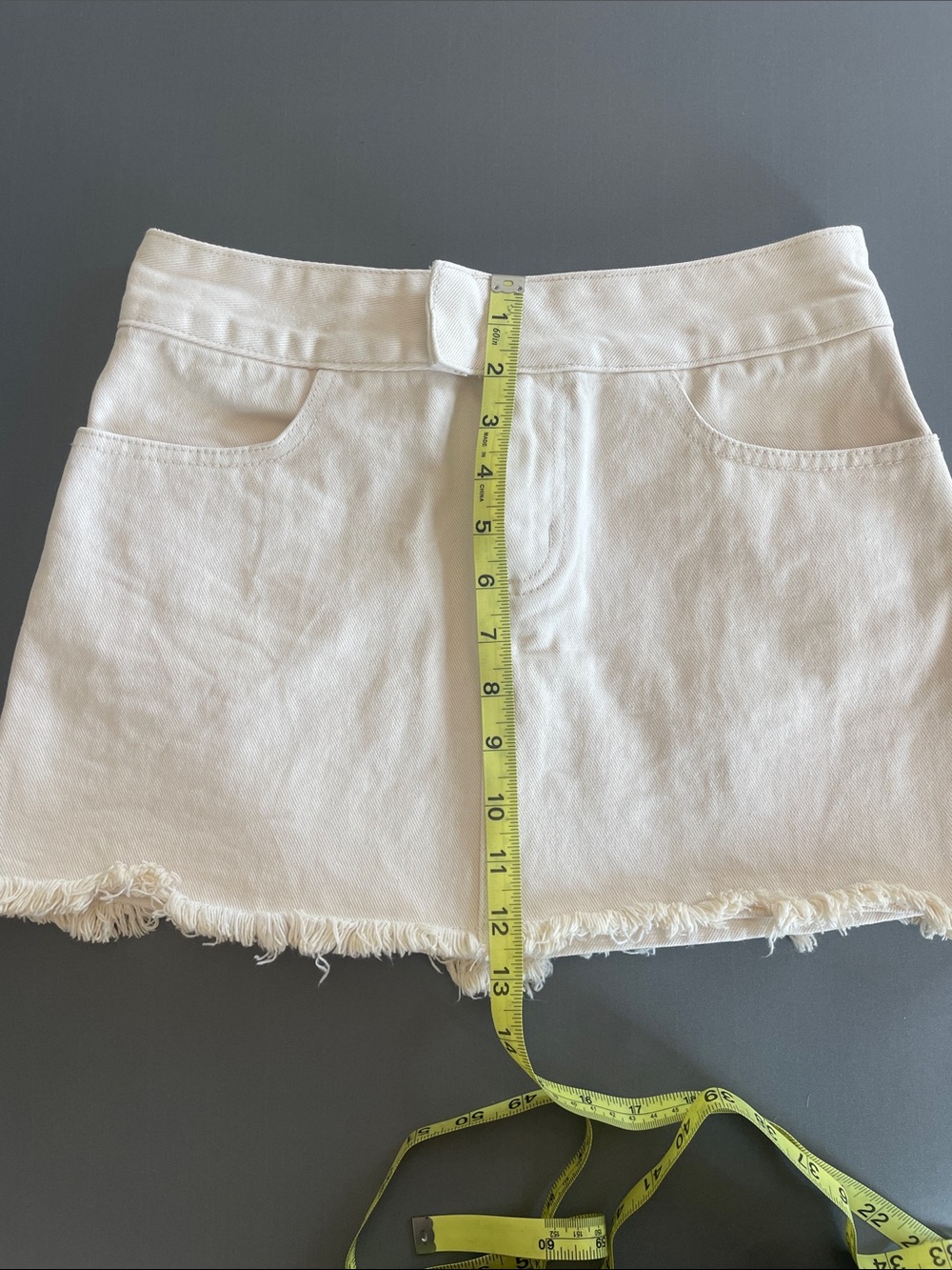 Brandy Melville Cream Denim Mini Skirt - Picture 5 of 6
